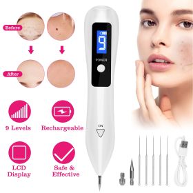 Skin Tag Repair Kit Portable Beauty Equipment Multi-Level With Home Usage USB Charging LCD Level Adjustable 6 Replaceable Needles